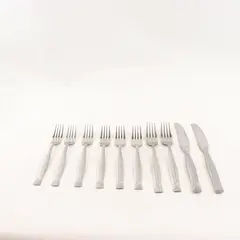 Set of 10 WMF Flatware Rivets Stainless Steel Dinner Utensils Forks and Knives