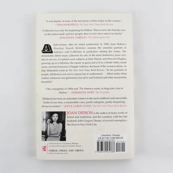 Slouching Towards Bethlehem : Essays by Joan Didion (2008, Trade Paperback)