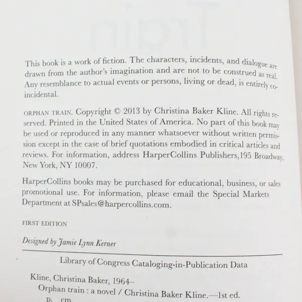 Orphan Train : A Novel by Christina Baker Kline (2013, Trade Paperback)