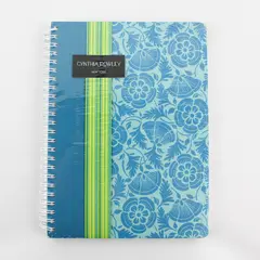 Cynthia Rowley Notebook Spiral Perforated Lined Sheets, Pocket Labels Sealed