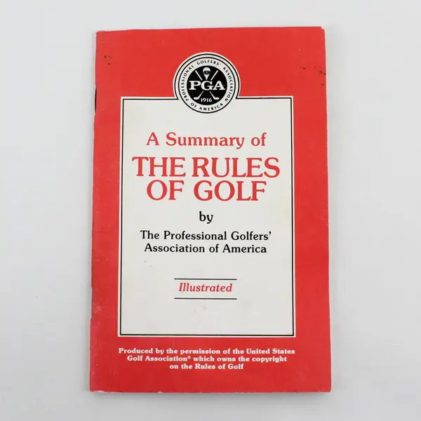Vintage 1993 PGA Junior Golf Summary Of The Rules Of Golf Illustrated USGA