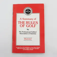 Vintage 1993 PGA Junior Golf Summary Of The Rules Of Golf Illustrated USGA