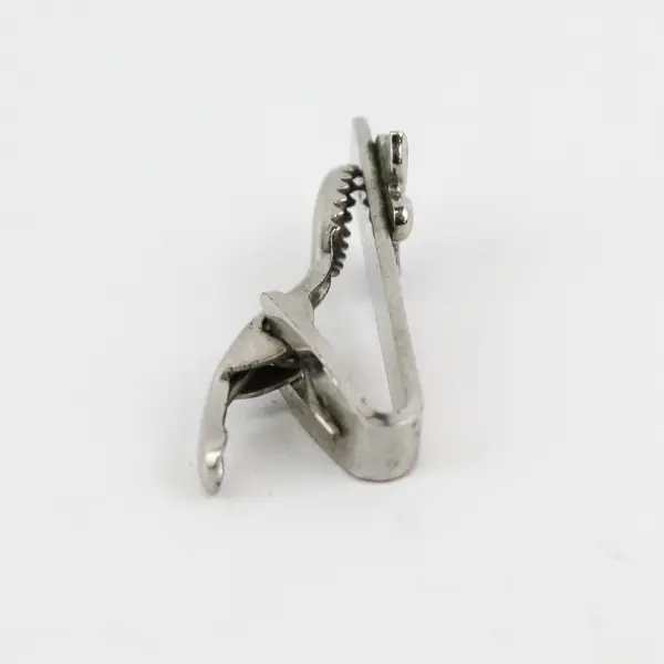 Vintage Fleur De Lis Silver Tone Tie Bar Clip