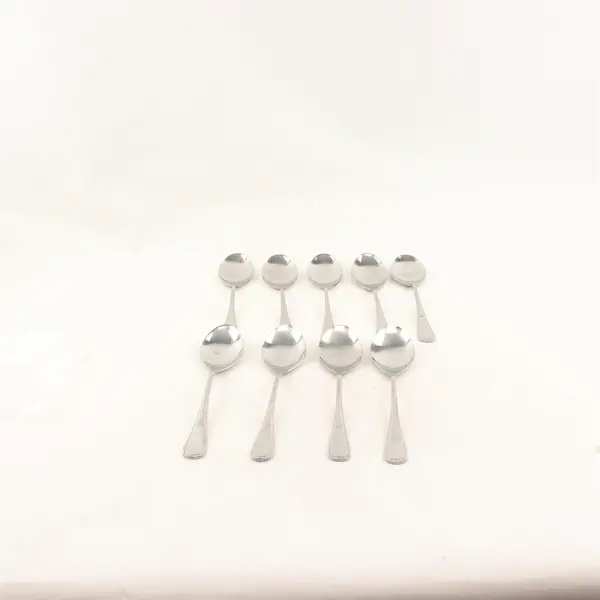 Lot of 9 WMF Flatware Sevilla Stainless Steel Glossy Dining Soup Spoons