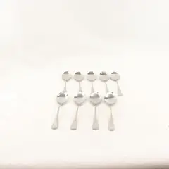 Lot of 9 WMF Flatware Sevilla Stainless Steel Glossy Dining Soup Spoons