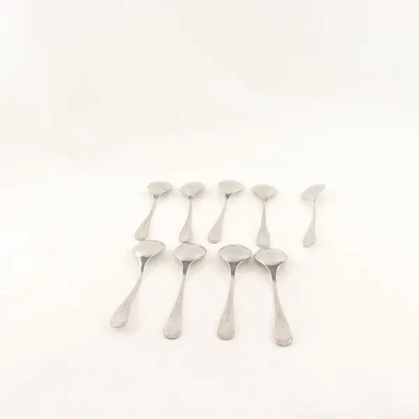 Lot of 9 WMF Flatware Sevilla Stainless Steel Glossy Dining Soup Spoons
