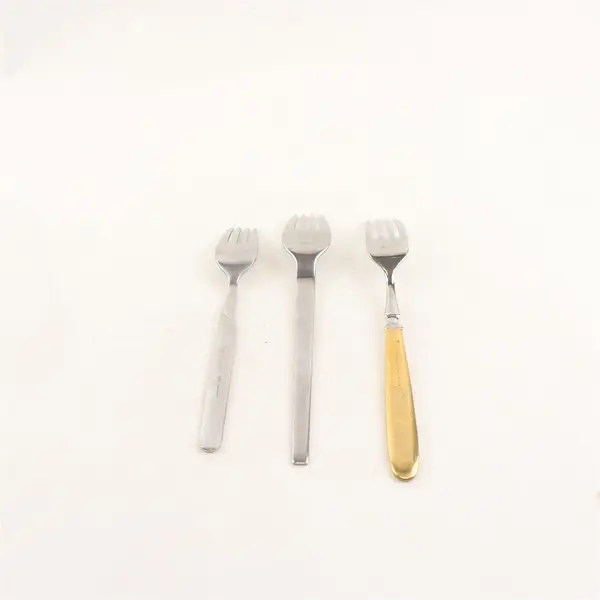 Lot of 3 Mismatched WMF Flatware  Stainless Steel Glossy Dining Forks Gold Acc.