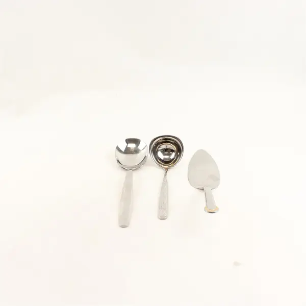 Set of 3 Stainless Steel Silverware Ladle + Serving Spoon + Pie Serving Utensils