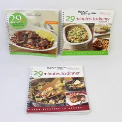 Set of 3 The Pampered Chef 29 Minutes to Dinner Vol 1 - 3 2007 - 2013 SB PB