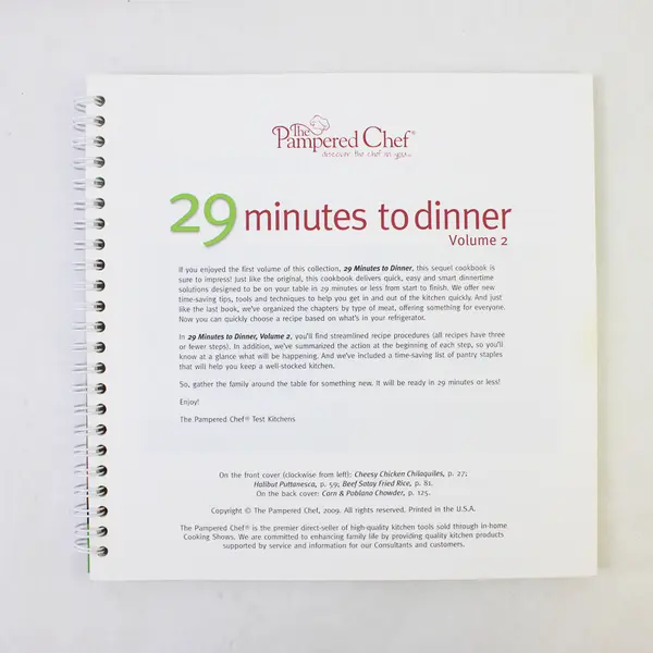 Set of 3 The Pampered Chef 29 Minutes to Dinner Vol 1 - 3 2007 - 2013 SB PB