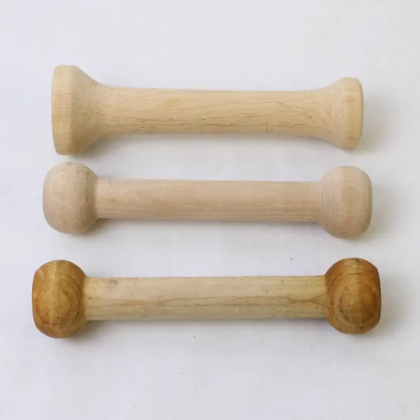 Lot of 3 Wooden Dual-Ended Tart Tampers Pastry Baking Tools
