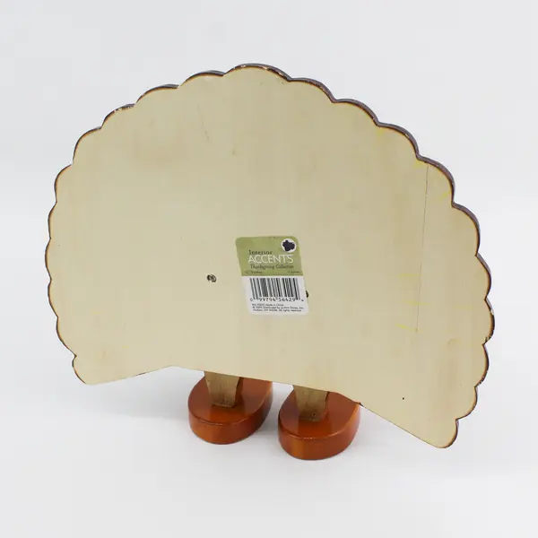 2005 Interior Accents Wood Turkey Table Shelf Mantle Decoration 11"