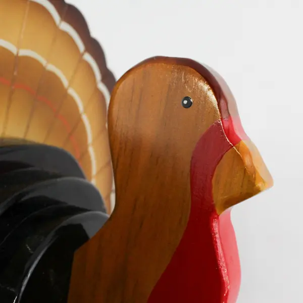 2005 Interior Accents Wood Turkey Table Shelf Mantle Decoration 11"