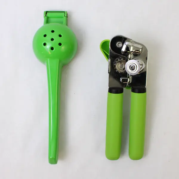 Lot of 2 Manual Can Opener & Lime Squeezer Kitchen Utensils - Used