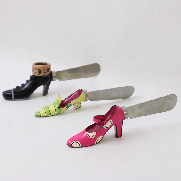 Set of 3 Cheese Spreaders High Heel Shoe Handles Serving Utensils