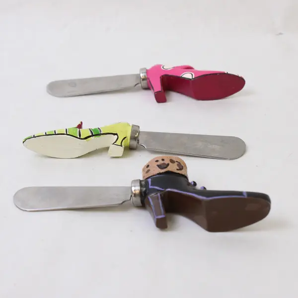 Set of 3 Cheese Spreaders High Heel Shoe Handles Serving Utensils