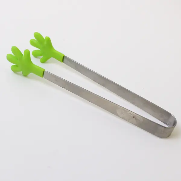 Lot of 3 Small Kitchen Tools - 2 Tongs & 1 Spatula Green/Purple