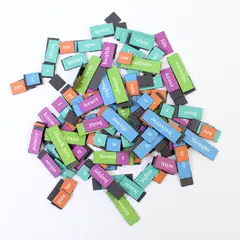 Lot of 265 Word & Number Magnets Tiles - Literacy Early Learning