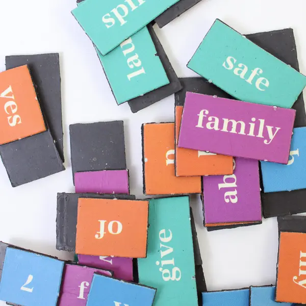 Lot of 265 Word & Number Magnets Tiles - Literacy Early Learning
