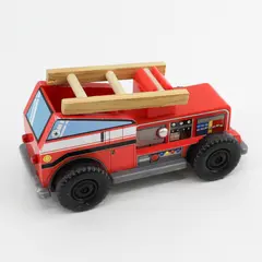 2011 Kidcraft  Wooden Firetruck With Battery Operated Siren Works