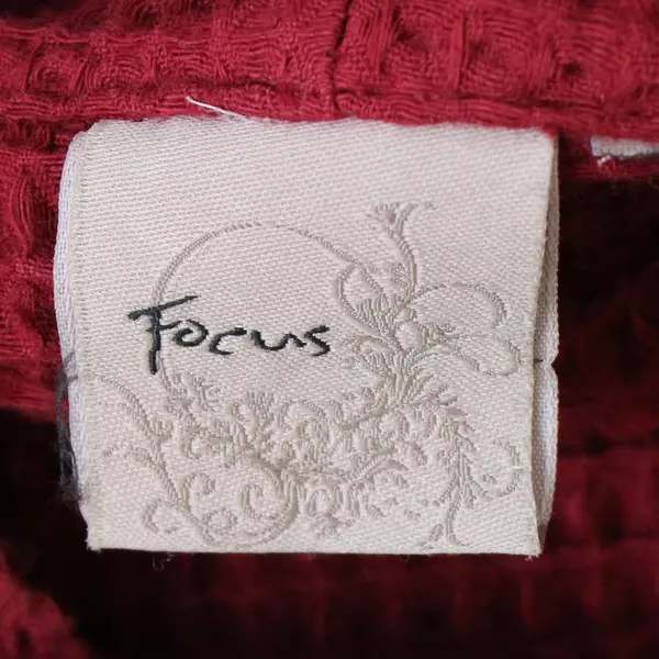 Focus Casual Life Women's L/XL Red 100% Cotton Waffle Knit Hooded Cardigan 
