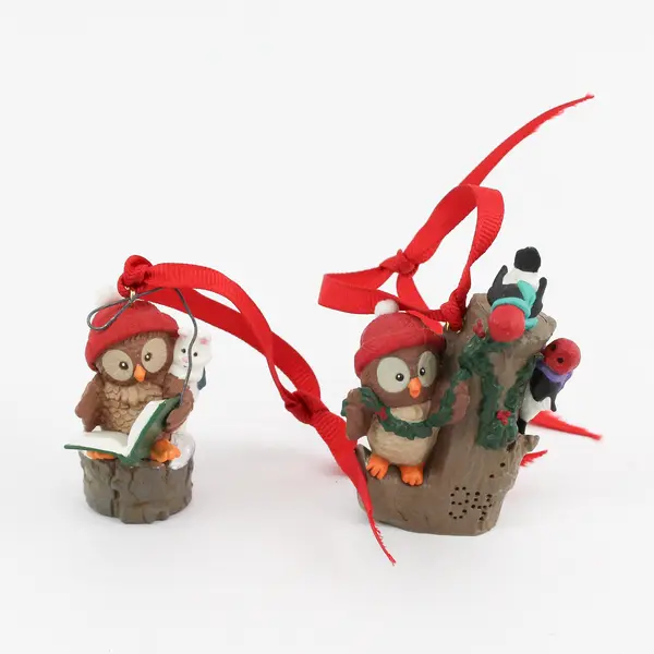 Hallmark Keepsake Owliver Series Owl Ornaments 1 and 3