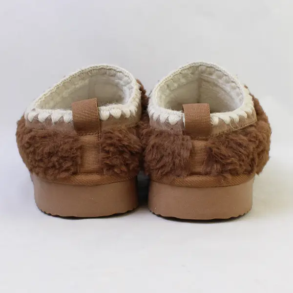 Auden Women's Size 9 Brown Mia Faux Shearling Clog Slippers 