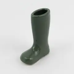 Green Ceramic Rain Mud Boot Bud Vase