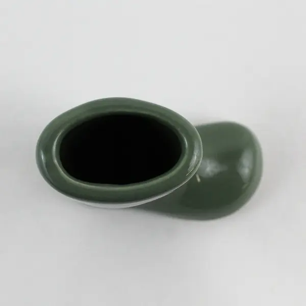 Green Ceramic Rain Mud Boot Bud Vase