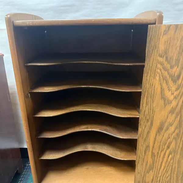 Antique Oak Record/ Music Sheet Cabinet 6 Shelves - Freight / Local Pickup