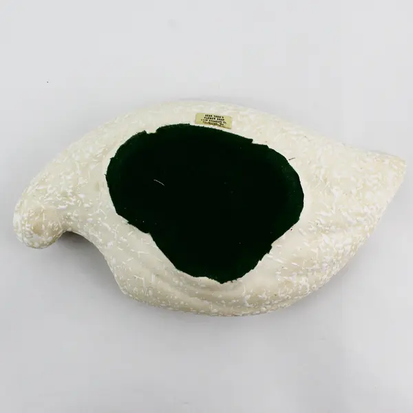 Cream Splatterware Speckled Ceramic Planter Vase or Flower Bowl 12" Long