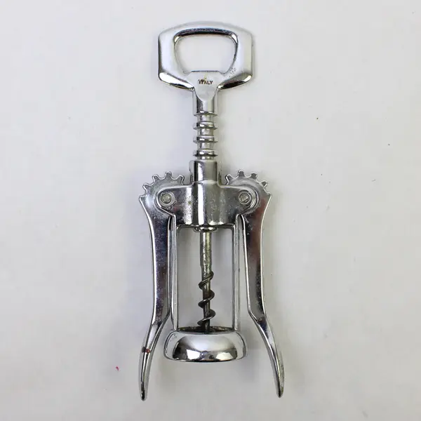 Stainless Steel Winged Corkscrew Wine Bottle Opener 7in Used