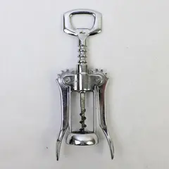 Stainless Steel Winged Corkscrew Wine Bottle Opener 7in Used