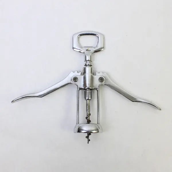 Stainless Steel Winged Corkscrew Wine Bottle Opener 7in Used