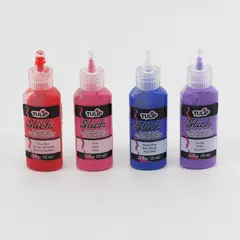 Lot of 4 Partial Tulip Slick Dimensional Fabric Paint Tubes Pink Red Purple Blue