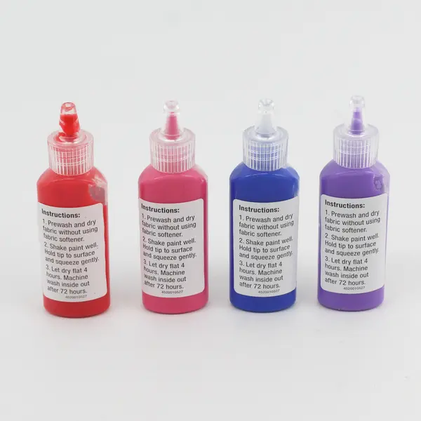 Lot of 4 Partial Tulip Slick Dimensional Fabric Paint Tubes Pink Red Purple Blue