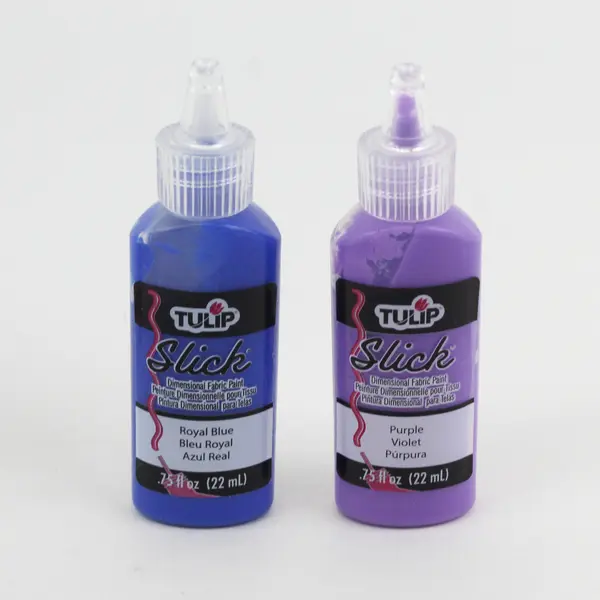 Lot of 4 Partial Tulip Slick Dimensional Fabric Paint Tubes Pink Red Purple Blue