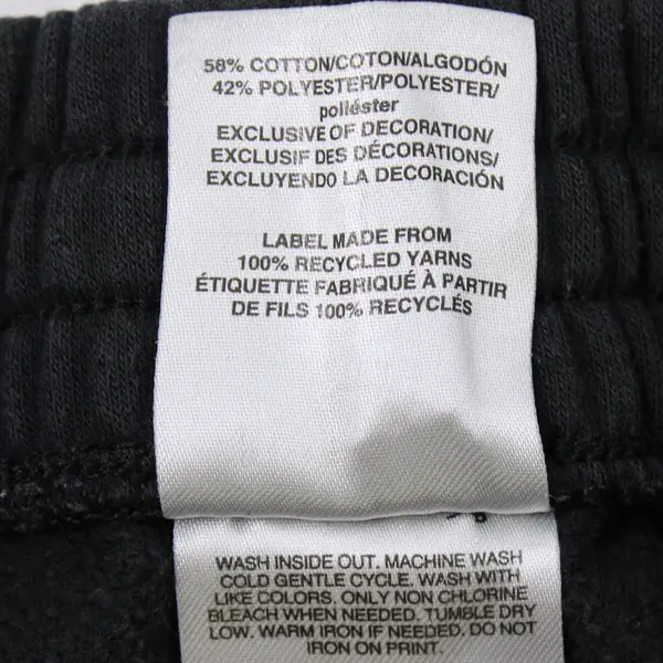 Adidas Kids Size L (14/16) Black w/White Logo Regular Fit Jogger Style Sweatpant