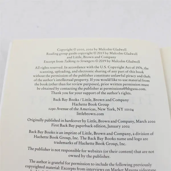 The Tipping Point Little Things Big Difference by Malcolm Gladwell 2013 PB Good