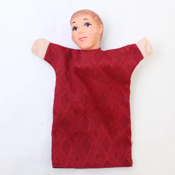 Vintage Created By Hazelle Girl w/Pony Tail Hair Rubber Head Hand Puppet