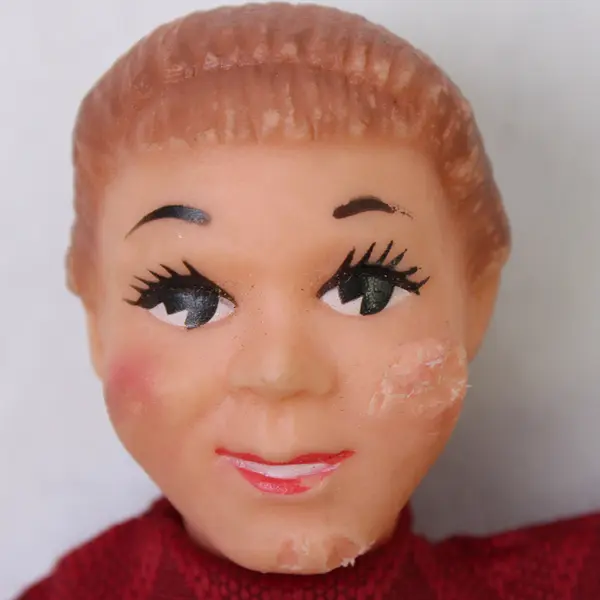 Vintage Created By Hazelle Girl w/Pony Tail Hair Rubber Head Hand Puppet