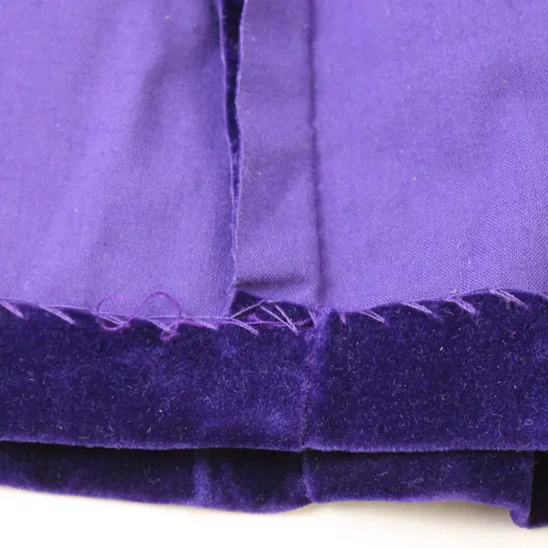 Vintage Handmade Purple Velvet Mini Skirt  Women's Size 28-36 Elastic Waist