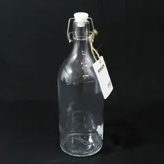 NWT IKEA Korken 11" Clear Glass Bottle with Stopper