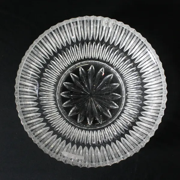 Euport Crystal Poland Clear Hand Cut Glass Serving Bowl 4" Tall 8.5" Round