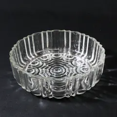 Anchor Hocking Old Cafe Pattern Clear Glass Candy Dish No Lid 7" Round 2" Tall