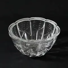 KIG Indonesia KI11 Pattern Round Clear Glass Candy Bowl Without Lid 3" Tall