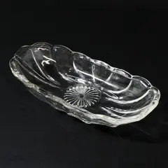 Imperial Glass-Ohio Old Williamsburg Pattern Clear Glass 8.25" Oval Relish Dish