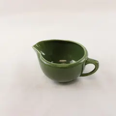 Bauer Solid Forest Green Color Small Ceramic Gravy/Creamer Dish 6.25" Long