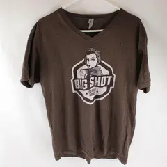Next Level Apparel Big Shot Coffee House Brown V-Neck T-Shirt Adult Large