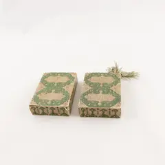 Lot of 2 Vintage Collectible COTY Perfume Gift Boxes w/tassels,  10"x3.0"x4.2" 